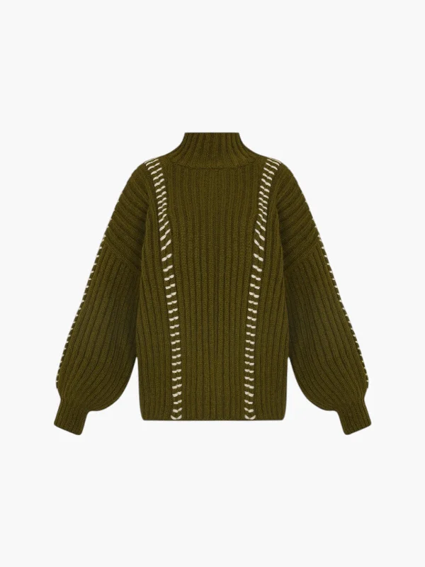 Mayu Sweater | Olive Long Sweater Short Sweater Cropped Sweater