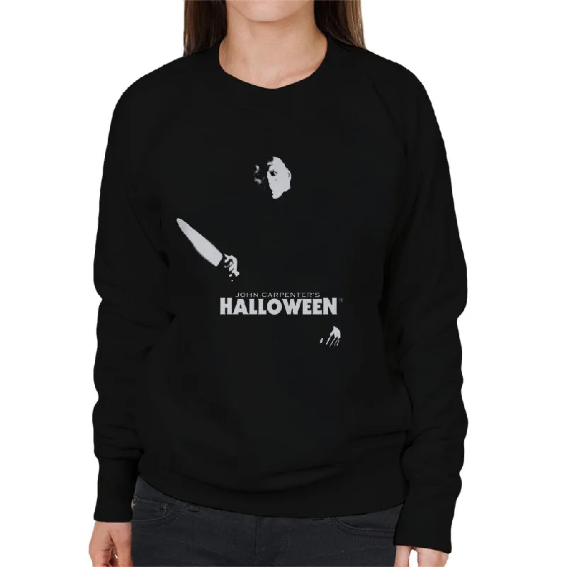 Halloween Michael Myers Silhouette In The Darkness Women's Sweatshirt Hoodie with Hem Patch Decorative Personalized