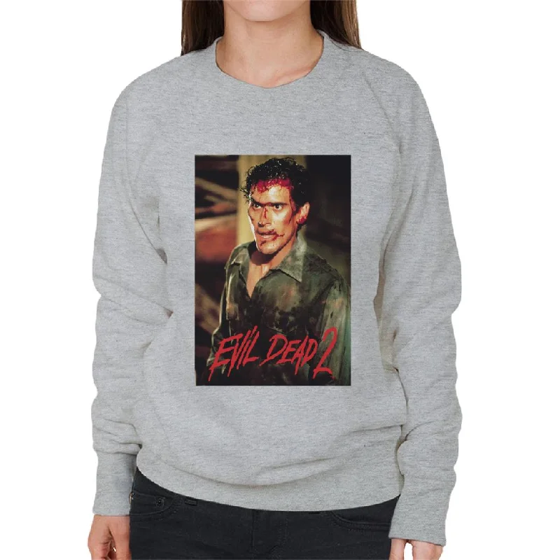 Evil Dead 2 Ash Williams Women's Sweatshirt Hoodie with Pastel Soft Subtle