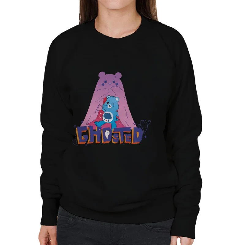 Care Bears UTM Halloween Grumpy Bear Ghosted Women's Sweatshirt Hoodie with Side Slits Relaxed Casual