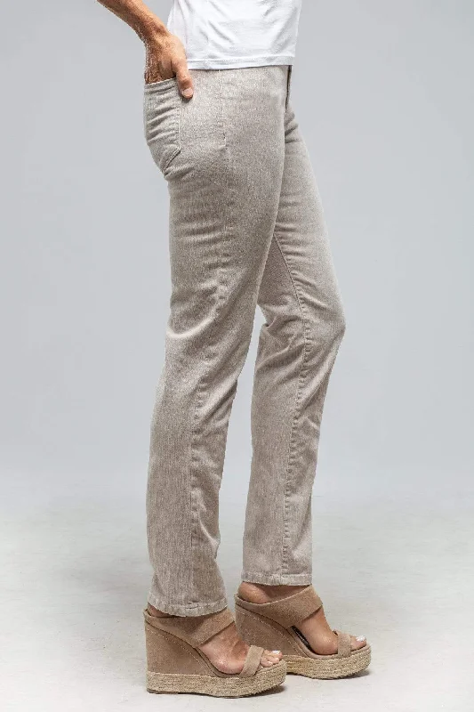 Jonesy Straight Cropped Jean In Stone Comfortable Flare Leg Jeans