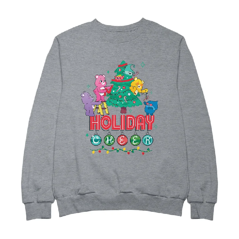 Care Bears Unlock The Magic Christmas Holiday Cheer Women's Sweatshirt Hoodie with Rolled Sleeves Casual Relaxed