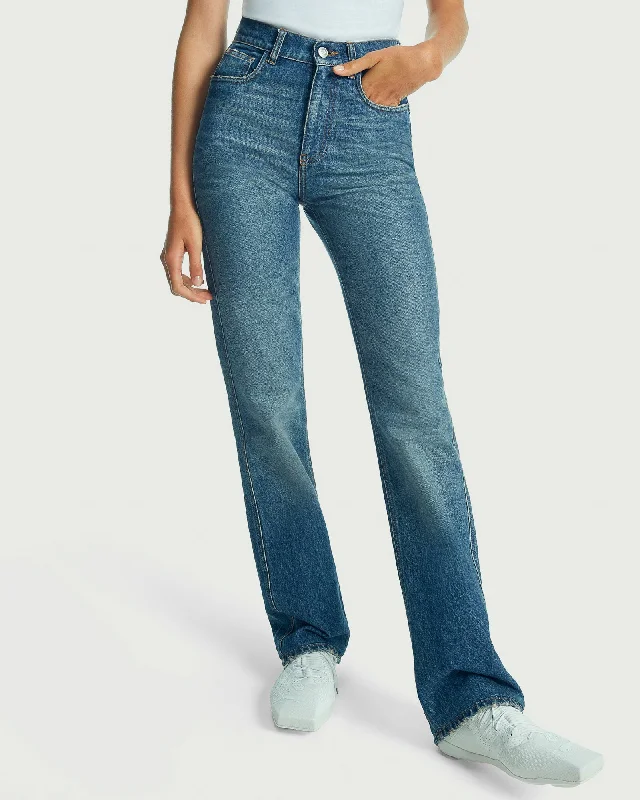 Straight Leg Jeans Cozy Tencel Blend Denim Jeans