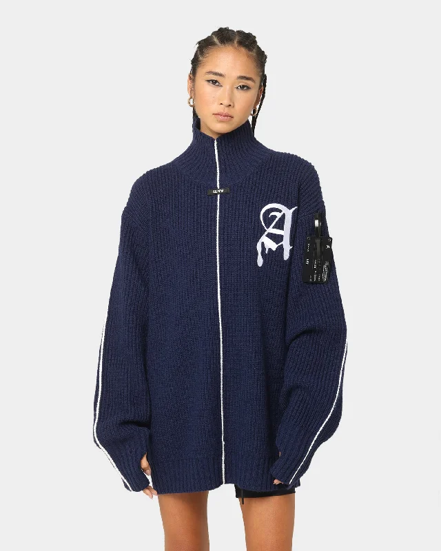 The Anti Order Affiliated High Neck Sweater Dark Navy/White Elasticated Padded Insulated