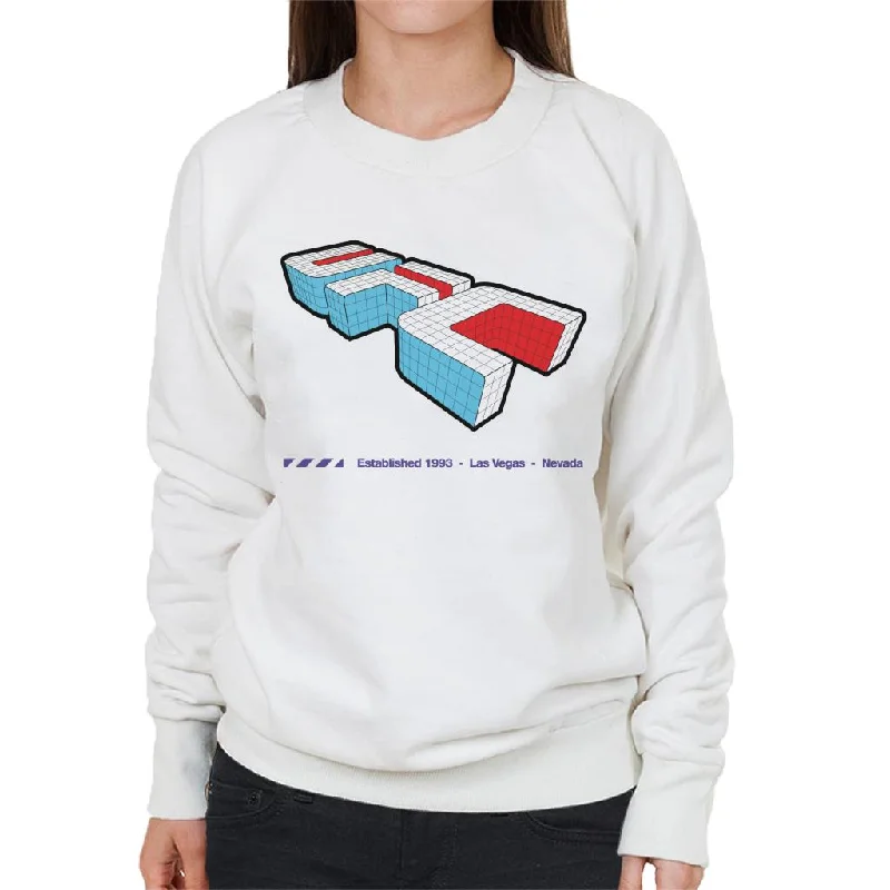 UFC Isometric 3D Logo Purple Text Women's Sweatshirt Hoodie with Hidden Zipper Minimalist Clean