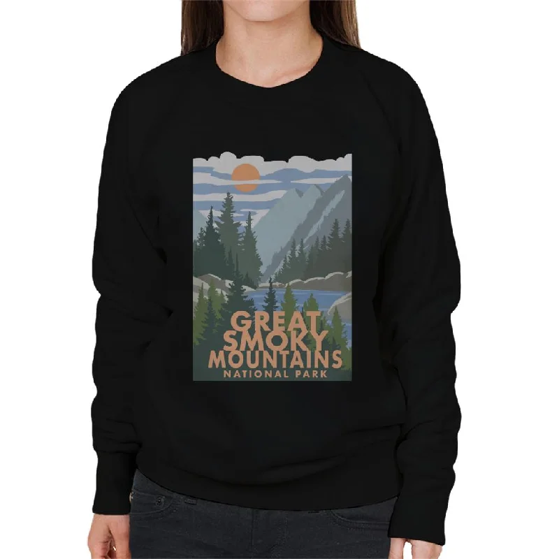 US National Parks Great Smoky Mountains Women's Sweatshirt Hoodie with Pattern Geometric Abstract