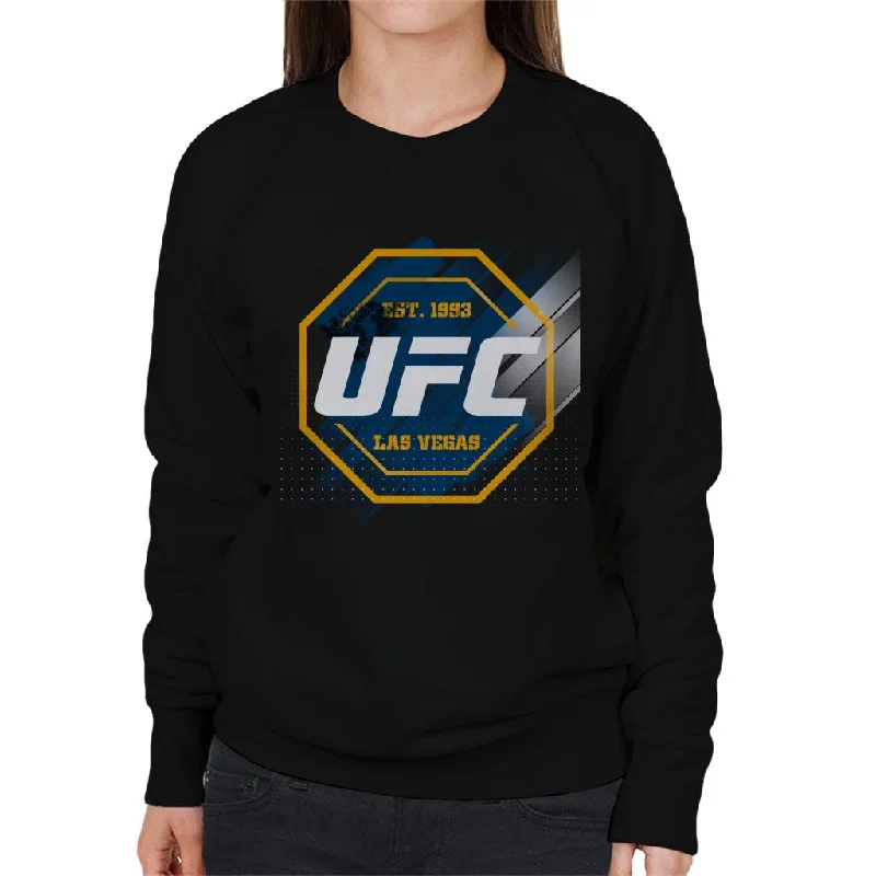 UFC Octagon Streak Logo Women's Sweatshirt Hooded Sweatshirt Casual Wear Street Style