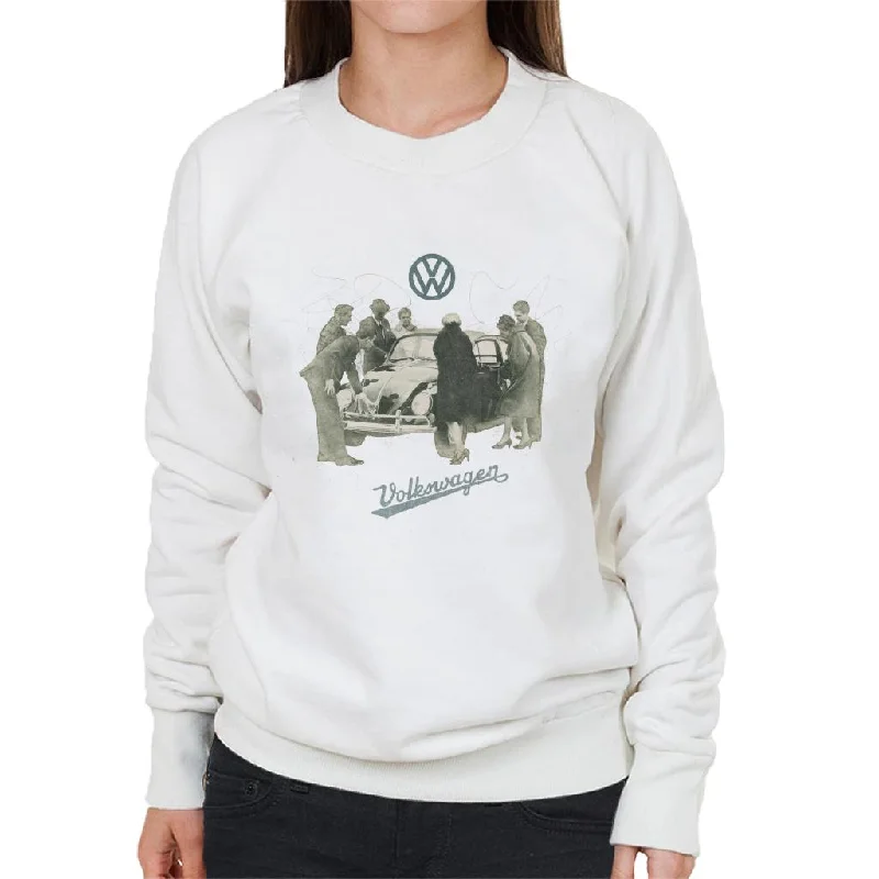 Volkswagen Beetle Admiration Women's Sweatshirt Hoodie with V-Neck Classic Versatile