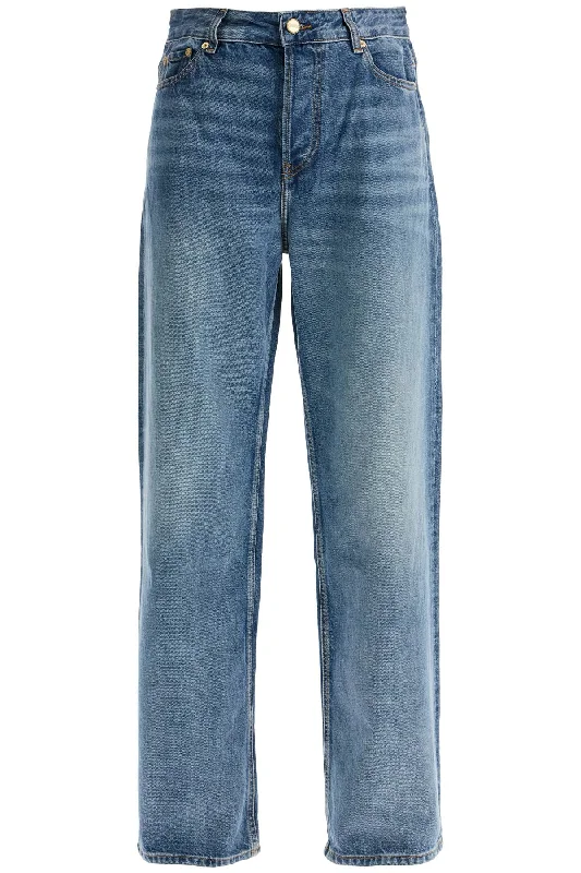 baggy jeans with iz J1639 MID BLUE VINTAGE Trendy Flared Leg Jeans