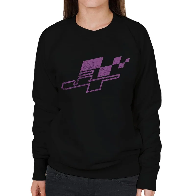 JT Racing Purple Logo Women's Sweatshirt Hoodie with Button Classic Timeless