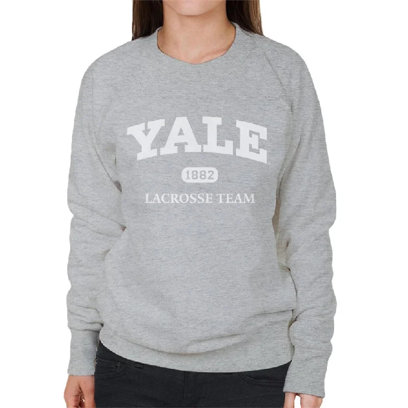 Yale University Lacrosse Team Women's Sweatshirt Hoodie with Elastic Waist Stretchable Comfortable