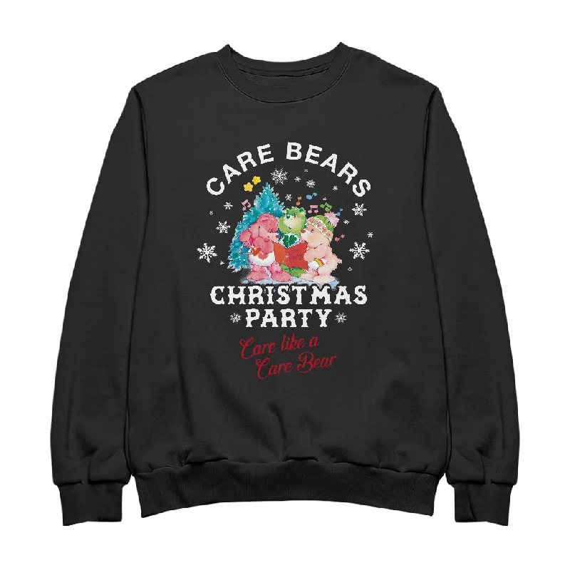 Care Bears Christmas Party Care Like A Care Bear Women's Sweatshirt Hoodie with Exposed Zipper Edgy Industrial