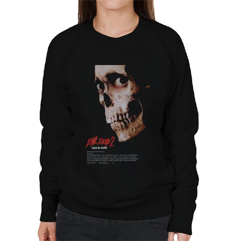 Evil Dead 2 Dead By Dawn Theatrical Poster Women's Sweatshirt Hoodie with Mesh Breathable Sporty