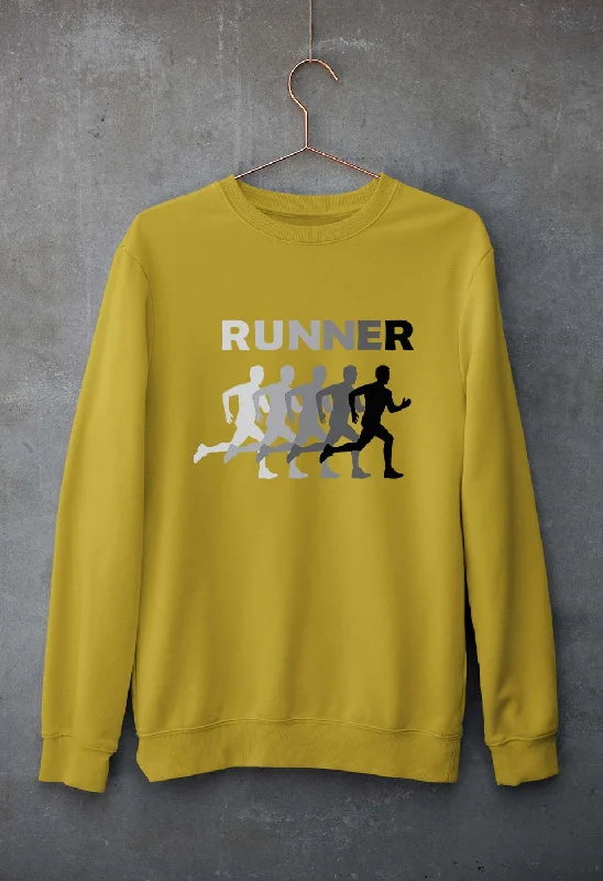 Runner Running Unisex Sweatshirt for Men/Women Hoodie with Velcro Closure Adjustable Secure