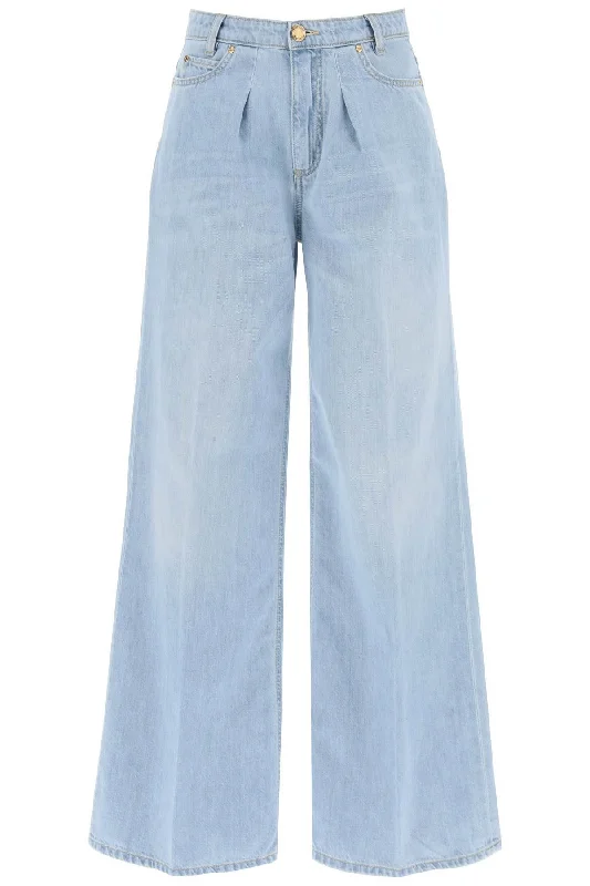 pozzillo wide leg jeans 102948 A1MO BLEACH CHIARO Fashionable Straight Cut Jeans