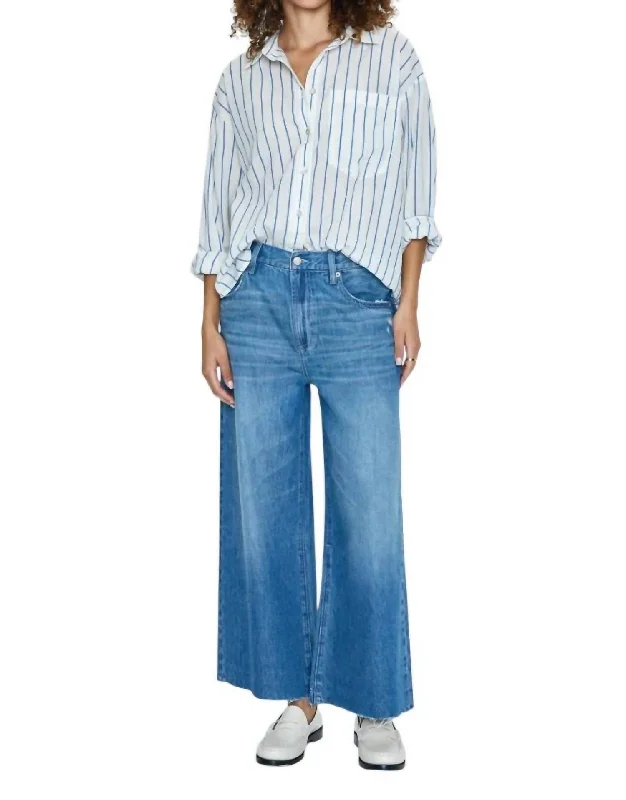 Jadyn Low Slung Crop Jeans In Amalfi Trendy Vintage Denim Jeans