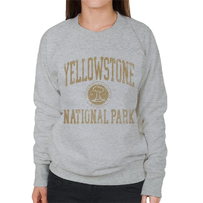 US National Parks Yellowstone Wyoming Women's Sweatshirt Hoodie with Hidden Zipper Minimalist Clean