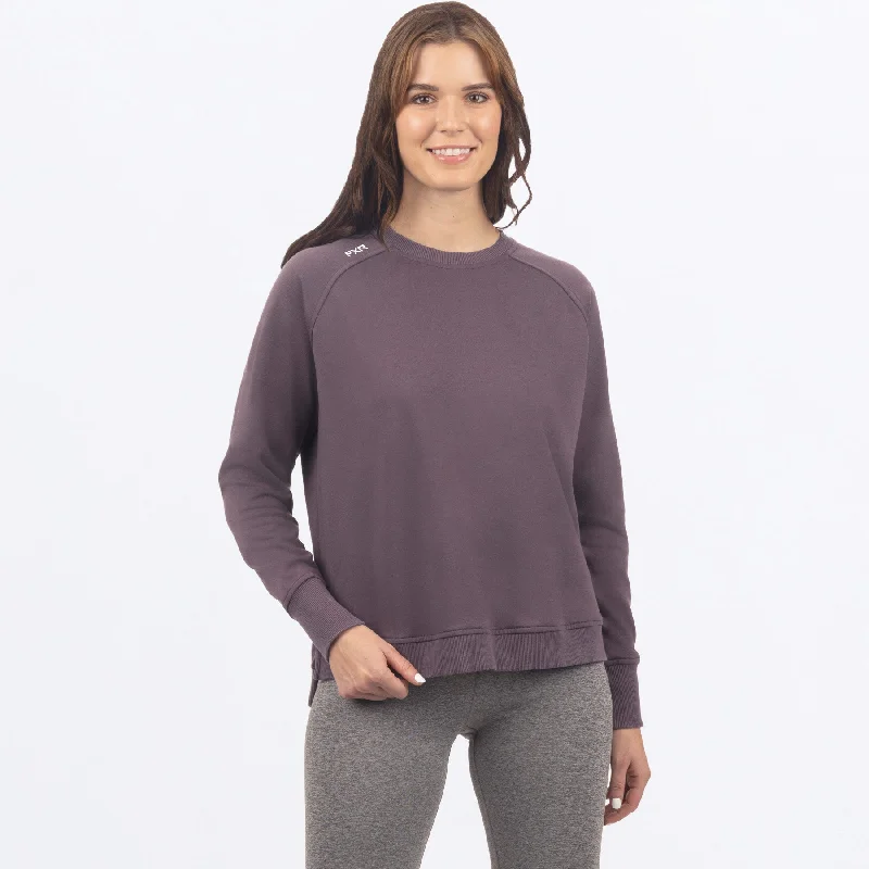 Women's Side Star Crewneck Pullover Sweater Stretchy Elastic Breathable