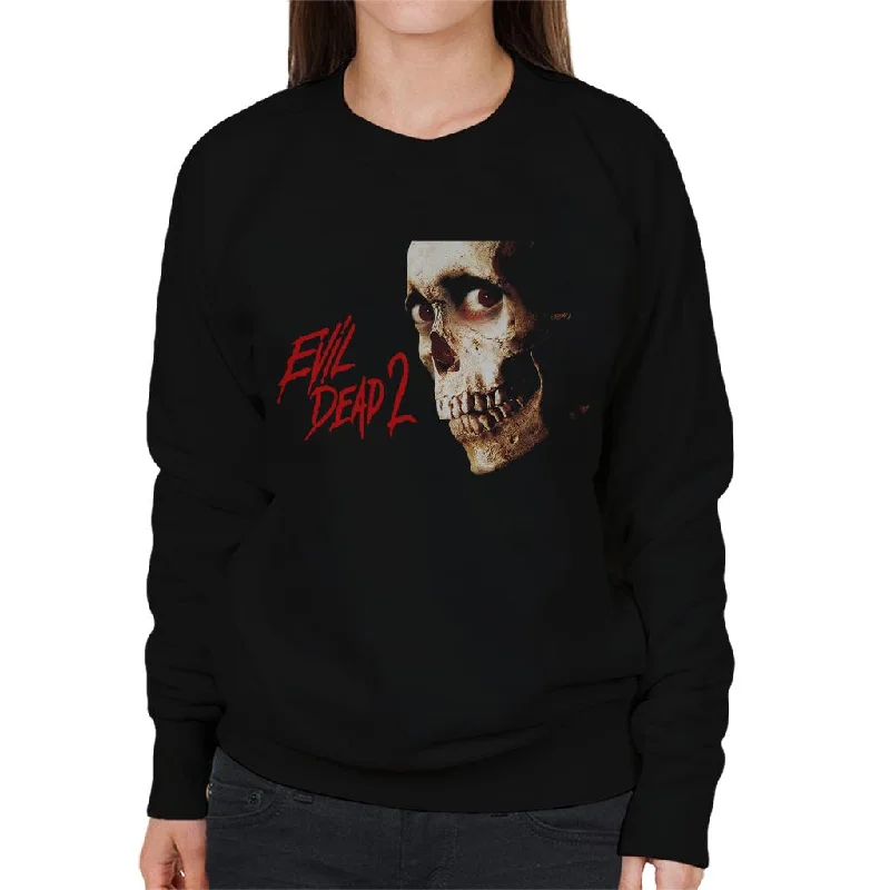 Evil Dead 2 Dead By Dawn Skull Women's Sweatshirt Hoodie with Sequins Glamorous Eye-catching