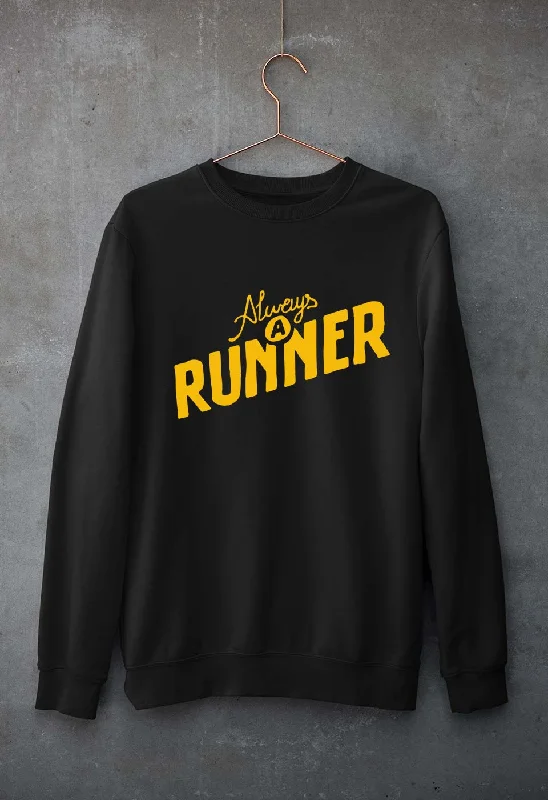 Runner Running Unisex Sweatshirt for Men/Women Hoodie with Belted Waist Structured Tailored