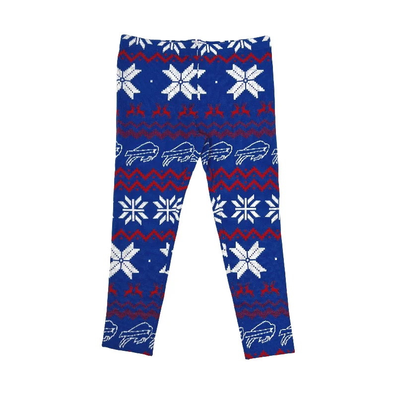 Women's Buffalo Bills Ugly Sweater Knit Leggings Thin Thick Dense