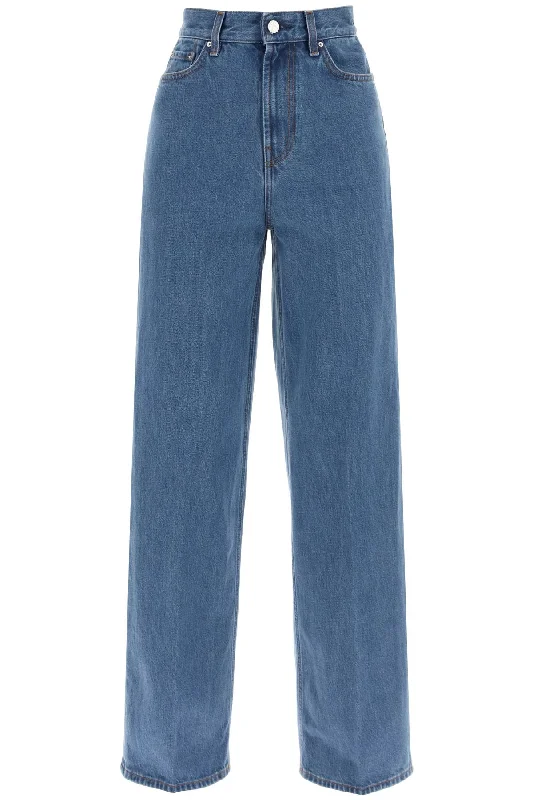 wide leg jeans in organic cotton 242 WRB2426 FB0045 32 VIBRANT BLUE Stylish Slim Fit Denim