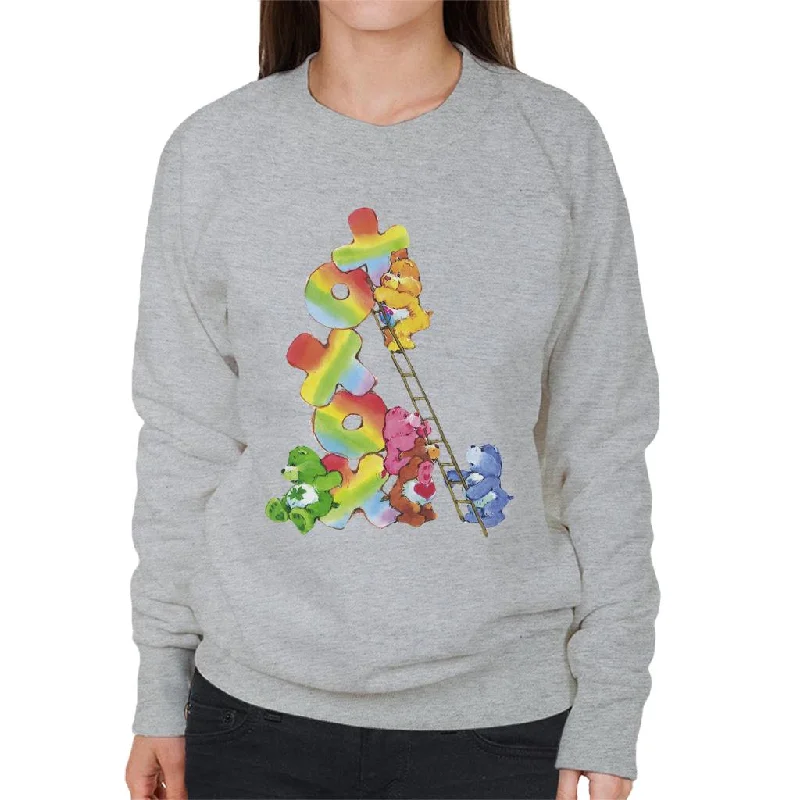 Care Bears Birthday Bear Xoxox Climbing Ladder Women's Sweatshirt Hoodie with Hem Patch Decorative Personalized Care Bears Birthday Bear Xoxox Climbing Ladder Women's Sweatshirt Hoodie with Hem Patch Decorative Personalized