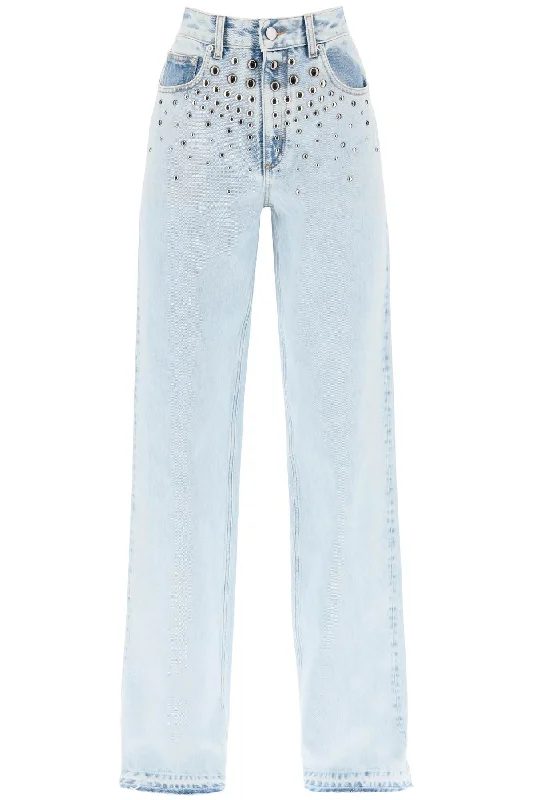 Alessandra rich jeans with studs FABX3647 F4256 LIGHT BLUE Stylish Cargo Style Jeans