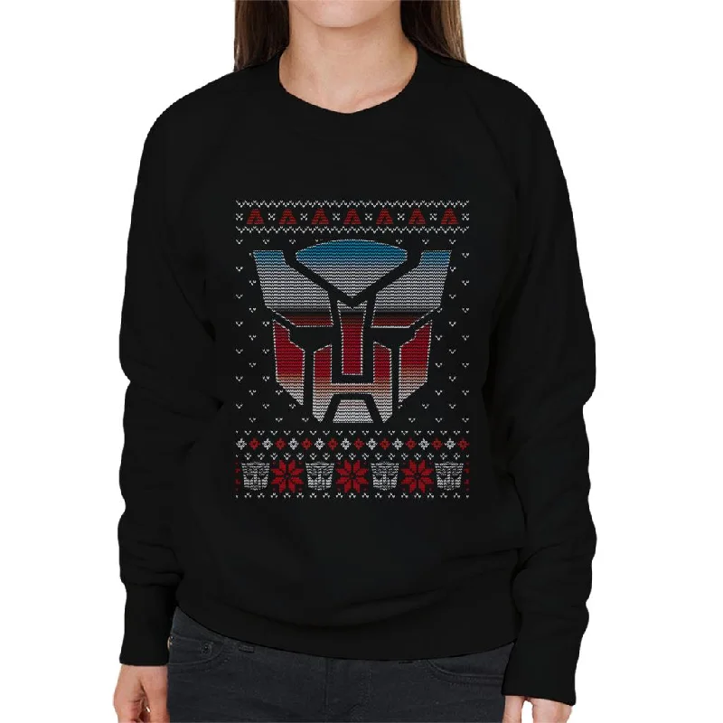 Transformers Christmas Autobot Symbol Women's Sweatshirt Hoodie with Drop Shoulder Relaxed Streetwear