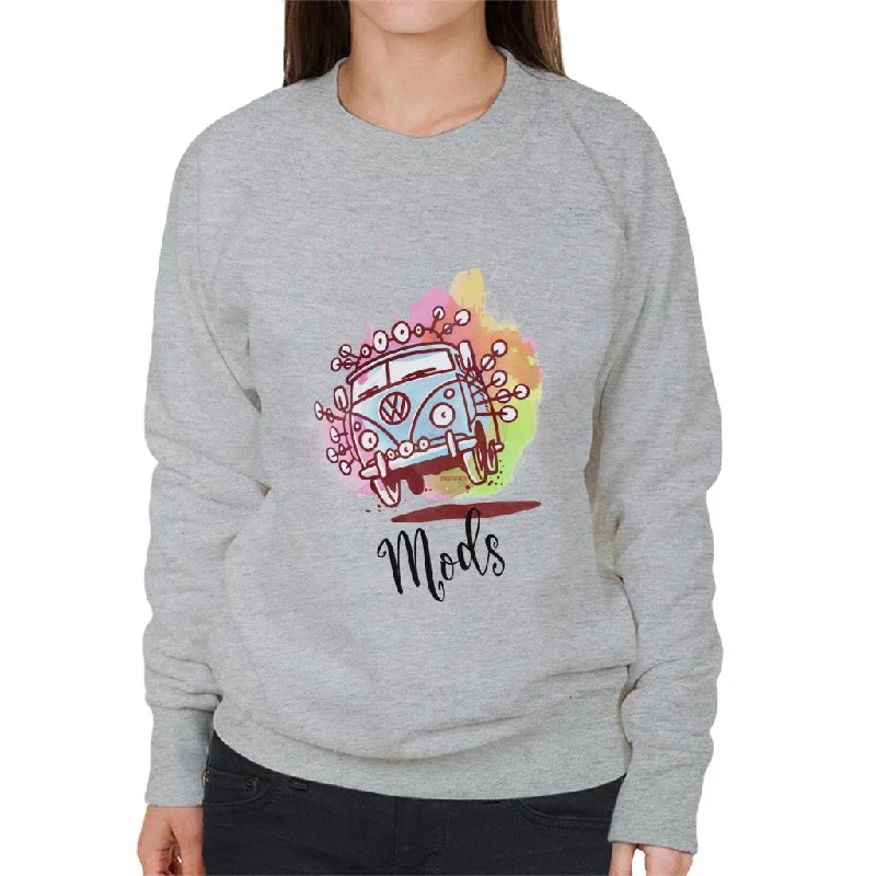 Volkswagen Campervan Colourful Mods Women's Sweatshirt Hoodie with Pattern Geometric Abstract