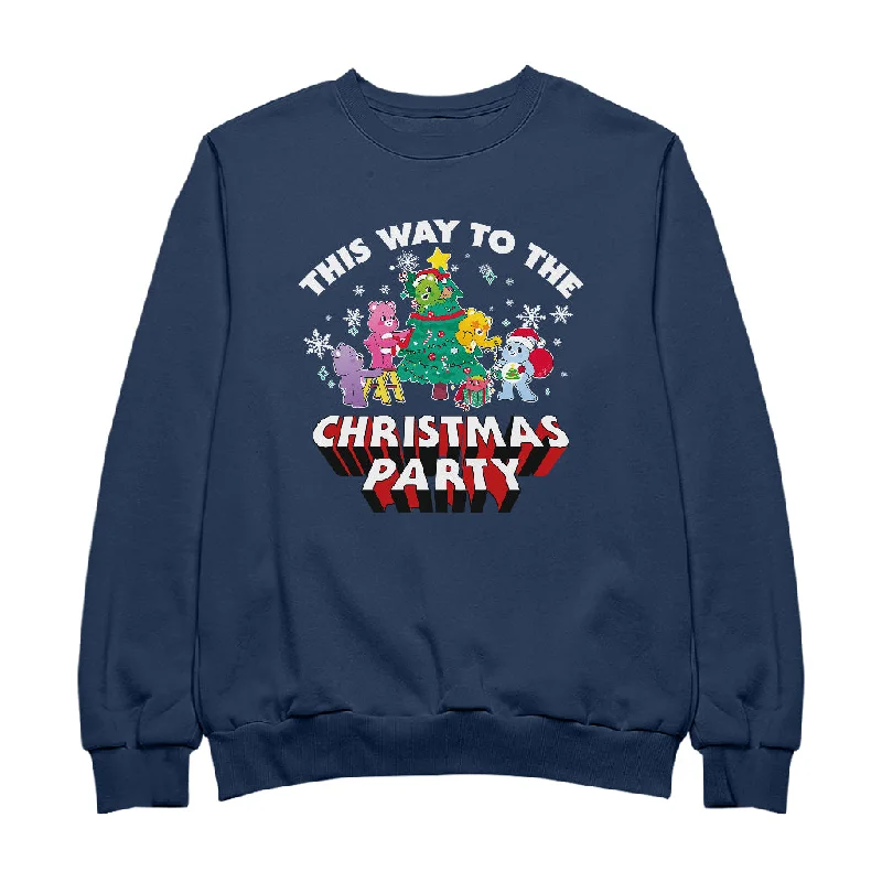 Care Bears UTM Christmas Party Lets Decorate The Tree Women's Sweatshirt Hoodie with Button Placket Classic Preppy