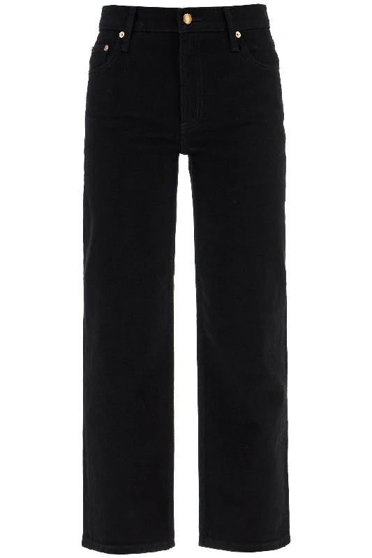 low-waisted kick flare jeans 161597 BLACK RINSE WASH Fashionable Button-Front Jeans