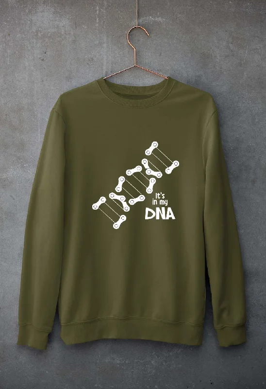 Cycling DNA Unisex Sweatshirt for Men/Women Hoodie with Distressed Vintage Worn