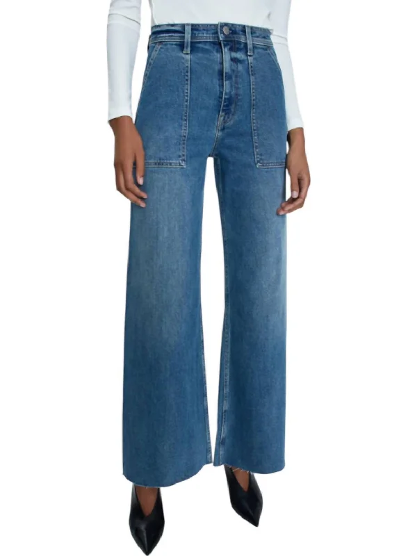 Penny High Rise Wide Jeans In Canal Classic Button Fly Jeans