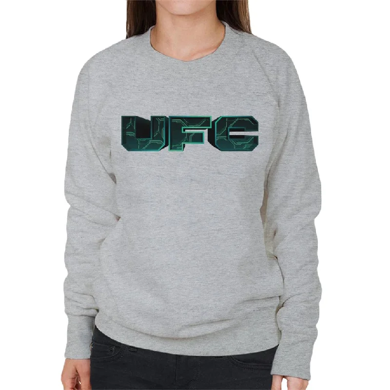 UFC Cyber Logo Women's Sweatshirt Hoodie with Lace Feminine Delicate