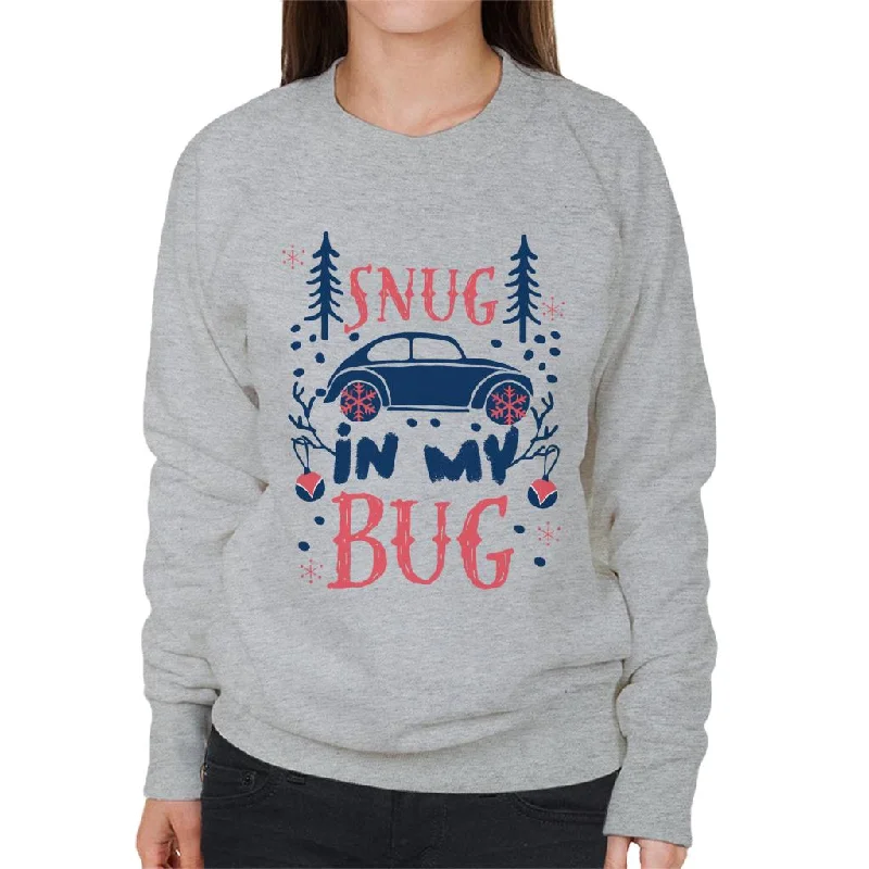 Volkswagen Christmas Snug In My Bug Women's Sweatshirt Hoodie with Emblem Brand Identity