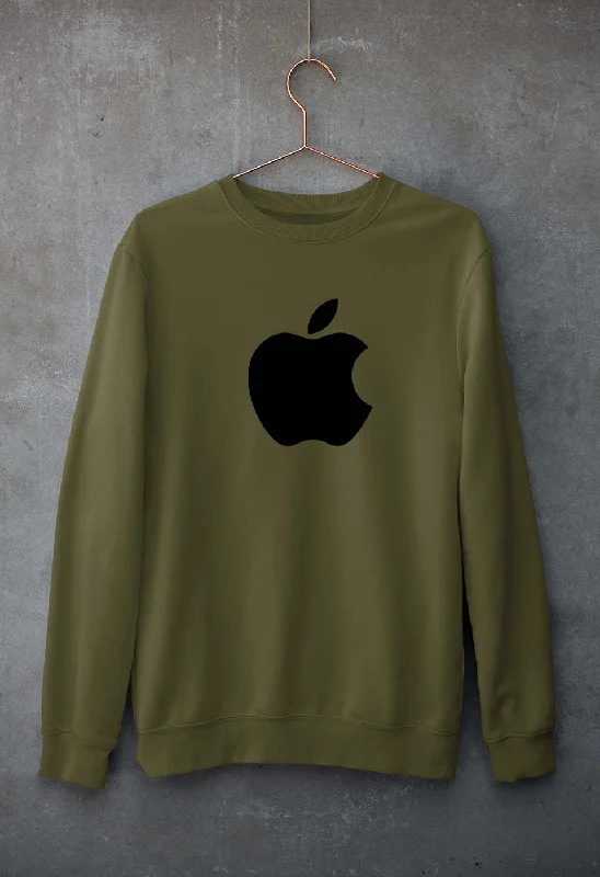 Apple Unisex Sweatshirt for Men/Women Hoodie with Cuffed Sleeves Snug Secure