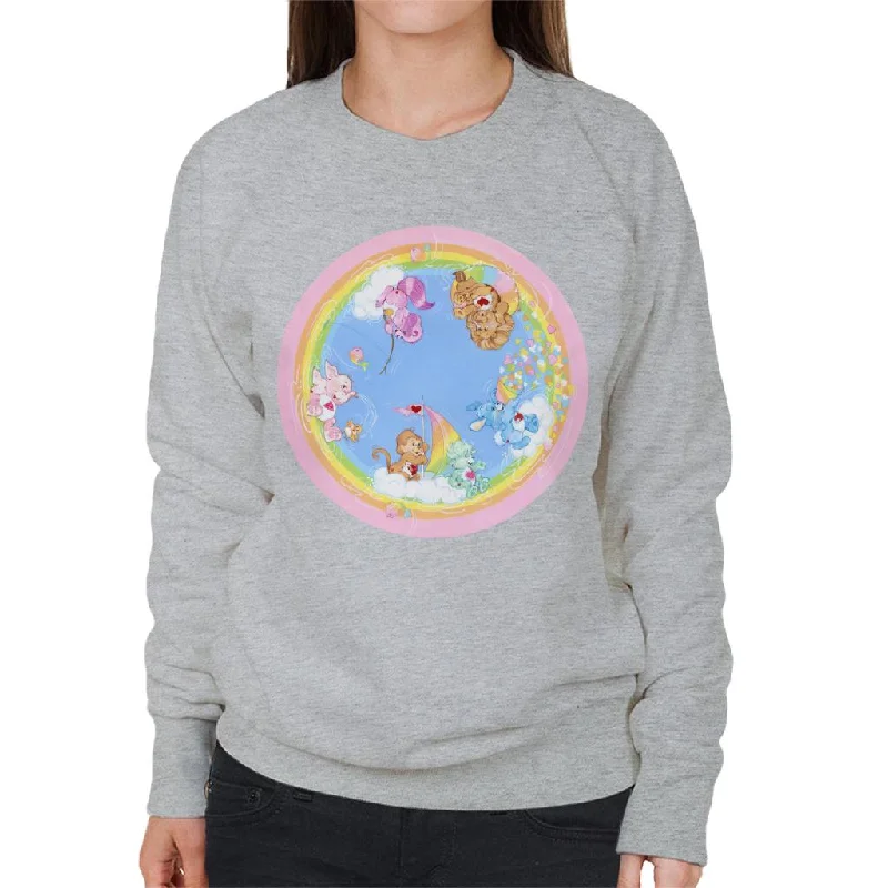 Care Bears Playful Heart Monkey Rainbow Cloud Boat Women's Sweatshirt Hoodie with Front Slit Layering Stylish Care Bears Playful Heart Monkey Rainbow Cloud Boat Women's Sweatshirt Hoodie with Front Slit Layering Stylish