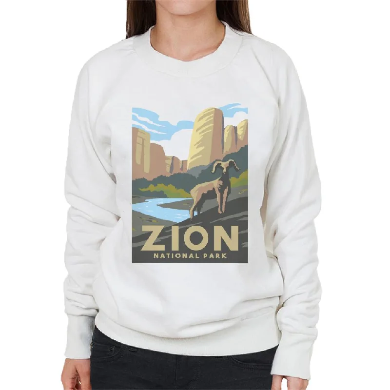 US National Parks Zion Women's Sweatshirt Hoodie Jacket Zipper Layering