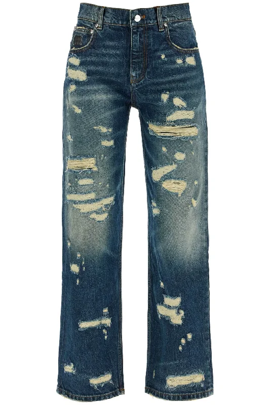 jeans 'the rip and repair straight jean 2F4RBT001D15 PUNK INDIGO Trendy Skinny Fit Jeans