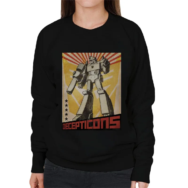 Transformers Decepticons Megatron Comic Women's Sweatshirt Hoodie with Emblem Brand Identity