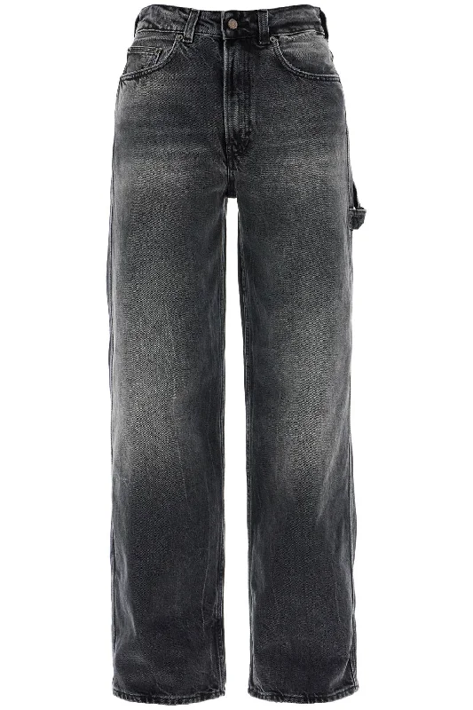 "winona straight leg jeans for HEW03300DF119 SPIDER BLACK Stylish Stone-Wash Denim Jeans