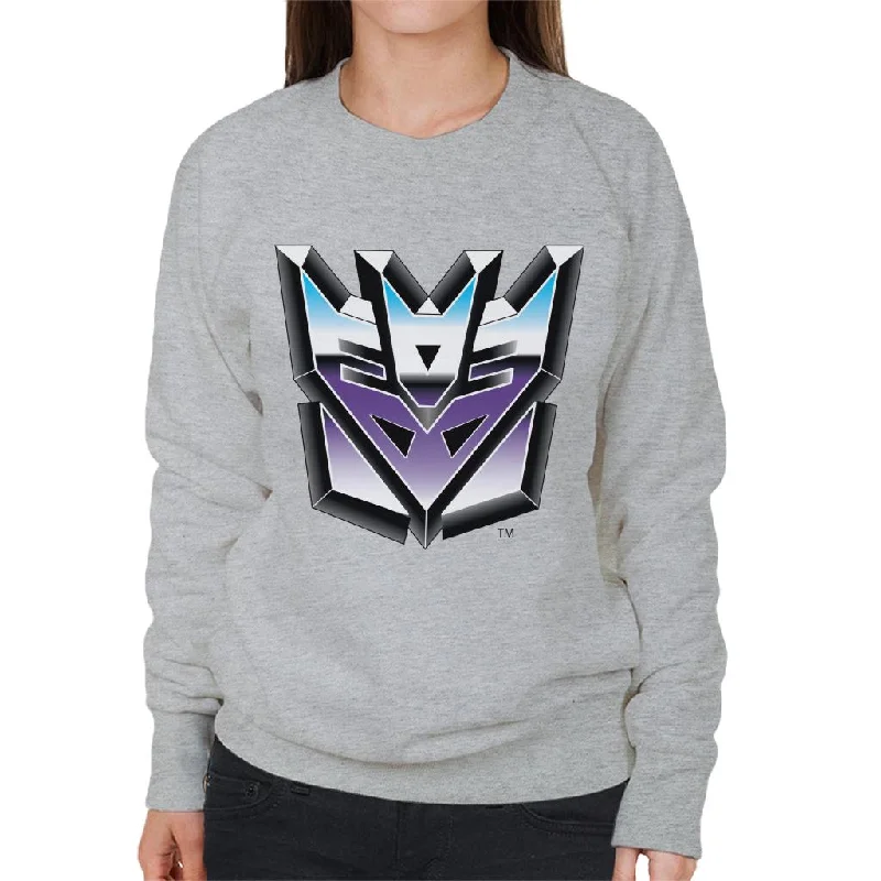 Transformers Decepticon Classic Logo Women's Sweatshirt Hoodie with Thumb Holes Functional Cozy