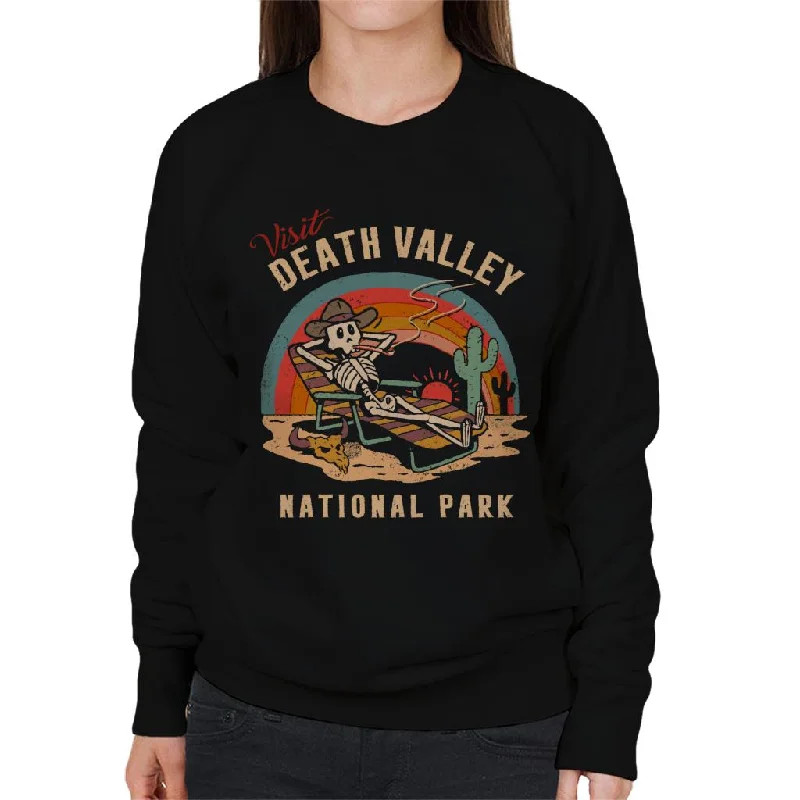 US National Parks Visit Death Valley Women's Sweatshirt Hoodie with Hem Ribbing Snug Secure