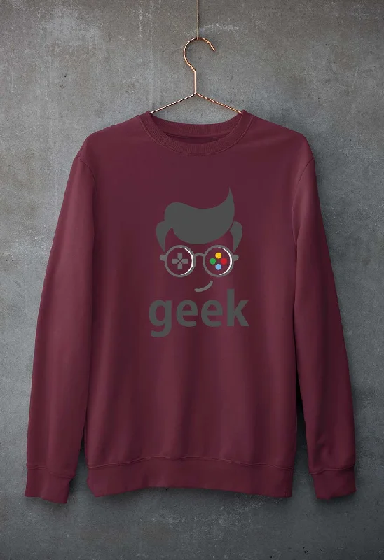 Geek Unisex Sweatshirt for Men/Women Hoodie with Side Slits Relaxed Casual