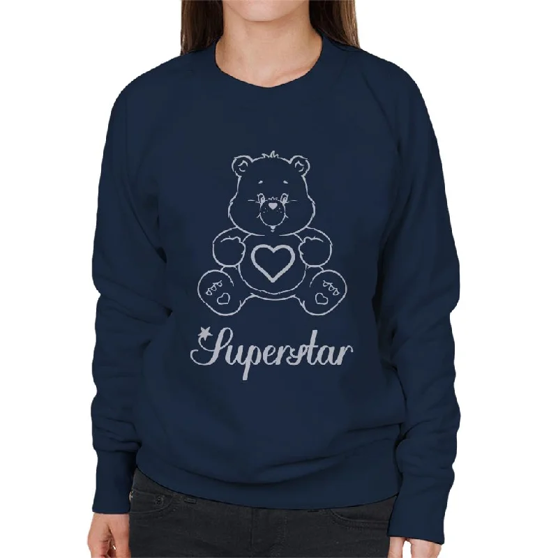 Care Bears Tenderheart Bear Superstar White Print Women's Sweatshirt Hoodie with Double Zipper Versatile Adjustable Care Bears Tenderheart Bear Superstar White Print Women's Sweatshirt Hoodie with Double Zipper Versatile Adjustable