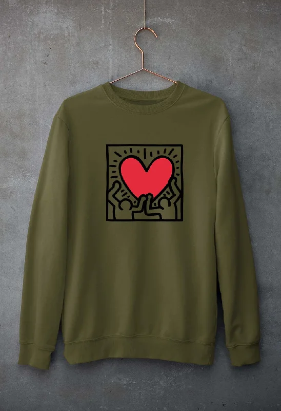 Keith Haring Unisex Sweatshirt for Men/Women Hoodie with Applique Textured Unique