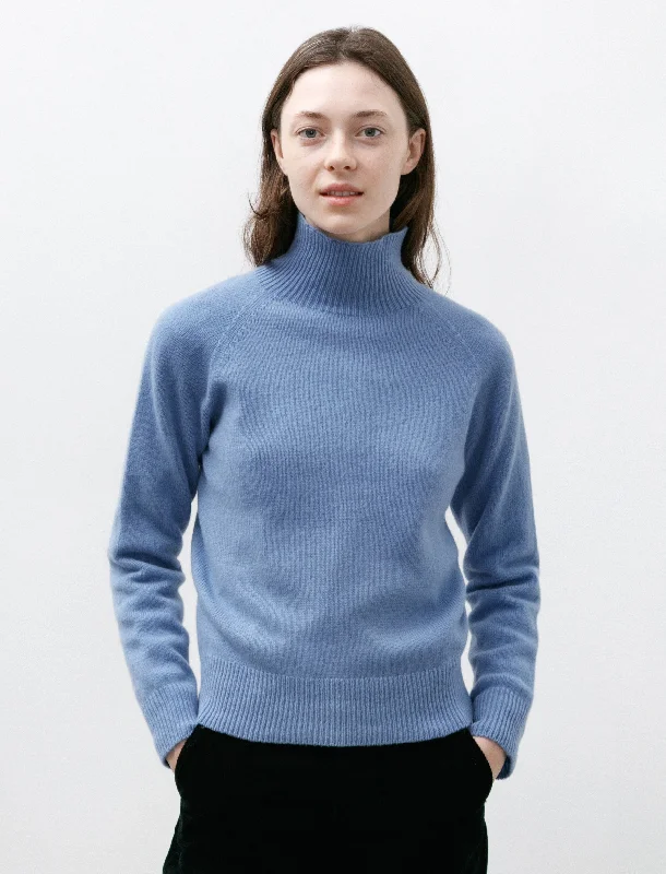 Funnel Neck Jumper Cornflower Stylish Fashionable Trendy