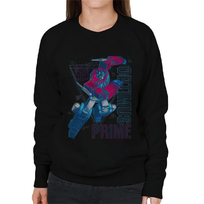 Transformers Optimus Prime Labelled Women's Sweatshirt Hoodie with Cropped Fit Short Trendy