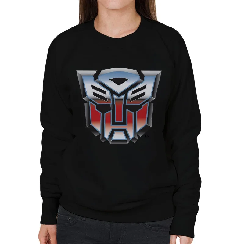 Transformers Autobots Classic Logo Women's Sweatshirt Hoodie with Hem Embroidery Detailed Premium